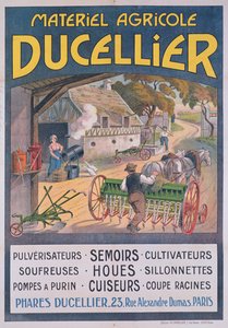 ドゥセリエの農機具のポスター広告、1920